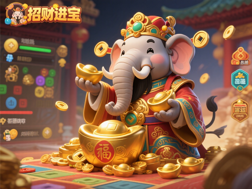 这款游戏以中国传统文化中的财神形象为核心，融合了现